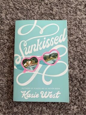 Sunkissed by Kasie West - Turquoise Cover with Pink Sunglasses
